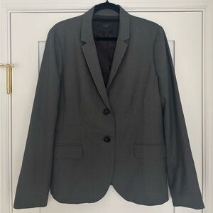 J. Crew Women’s Gray Two-Button Blazer, 16